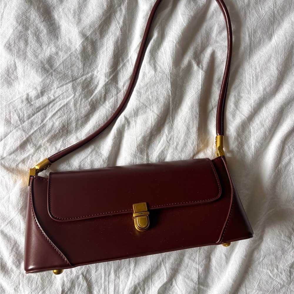Burgundy Brown Shoulder Bag